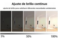 Lámpara De Mesa LED Plegable Protección Ocular Para Lectura 3 Colores Regulables Sin Salto Tiempo Fecha Temperatura Carga USB Luz Nocturna Táctil - details 7