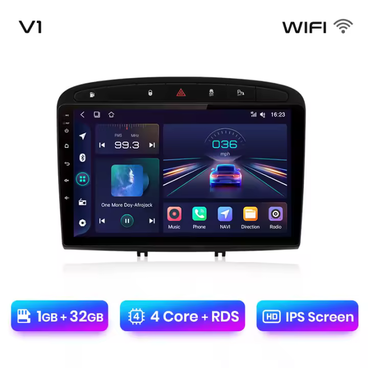 Junsun Android 13 Radio Para Peugeot 308 308SW 408 2012 2013 2014 2015 2016 2017 2018 2019 2020 DSP Navegación GPS Reproductor Multimedia 2 DIN Inalámbrico CarPlay Android Auto Radio - 1