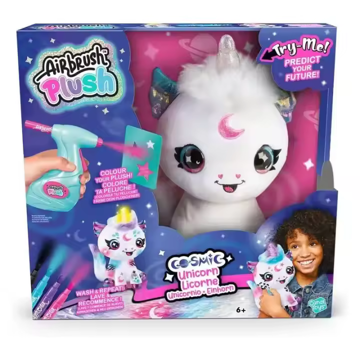 Airbrush Plush colorea tu Unicornio cósmico AIR028 CANAL TOYS - 1