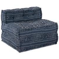 Pouffe Modular vidaXL Indigo 70x70x54 Tela - details 3