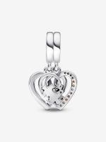 Pandora - Charm Colgante DE LA Amistad with Corazonesdivisibles y pieza de rompecabezas - Plata de Lei - details 2
