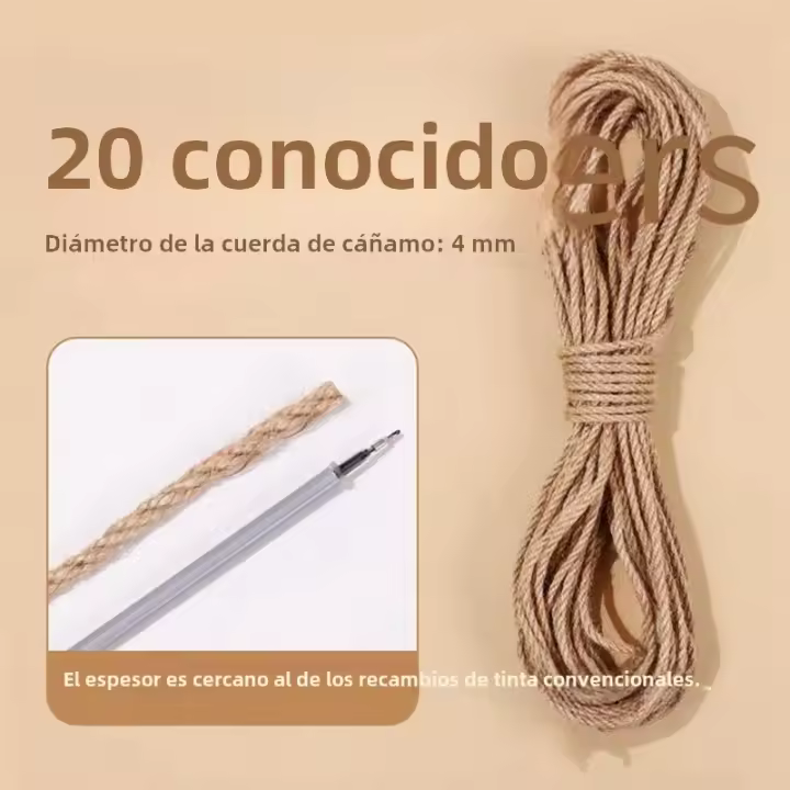 Polea De Gato Resistente Al Rasguño Con Marco De Subida Y Cuerda De Henequén Fina 20/50M Accesorio Duradero Para Mascotas - 1