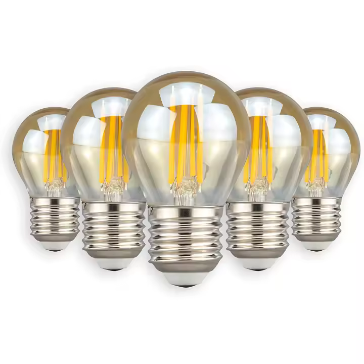 Led By Guli Guli Bombillas LED Vintage Filamento No Regulable Pack 5 Unidades E27 4W 2500K 440Lm Ámbar AC 220-240V - 1