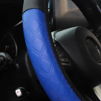 Cubierta De Volante De Cuero PU Para Coche Compatible Con Ruedas De 14.5-15 Pulgadas Cómoda Y Suave Sin Anillo Interno - details 12