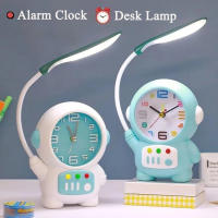 Lámpara De Escritorio Astronauta Con Reloj De Luz Alumbrado Calefactor Para Niños Decoración De Hogar Luz Nocturna Para Lectura - details 0