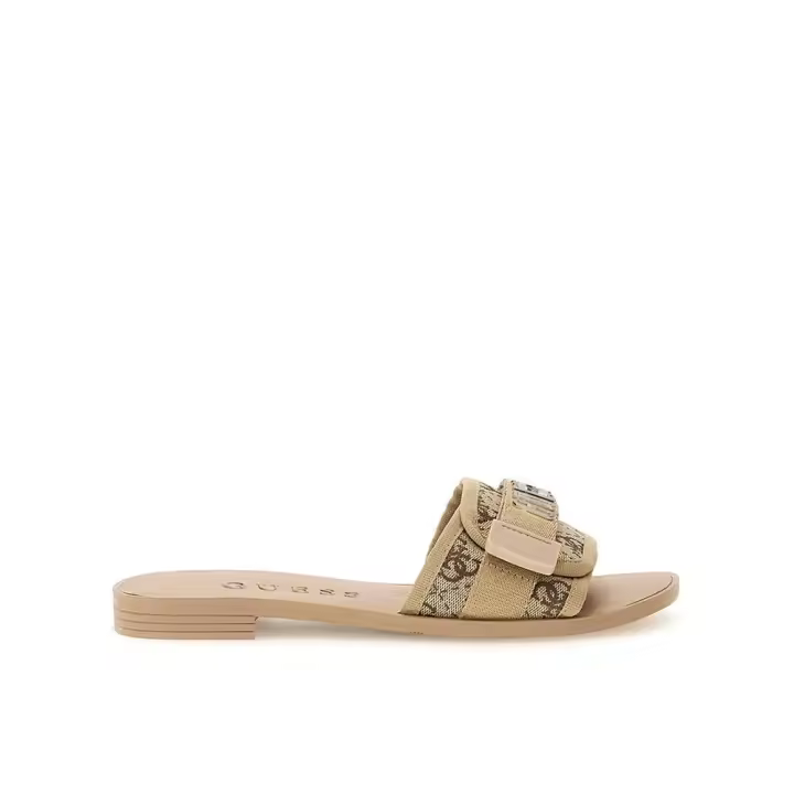 Guess FLIELYLEL19 Sandalias planas para mujer beige en textil y sintético 85142 - 1