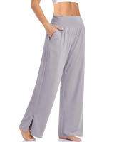 Pantalones De Yoga Para Mujer High Waist Leggings Anchos Casuales Verano Fitness Ejercicio Correr Jogging Deportivos Flares - details 6