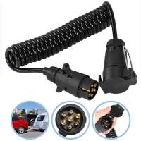 Cables de extensión para el remolque de 2M, Cable de extensión en Espiral para cable de enchufe de Caravana para vehículos - details 2