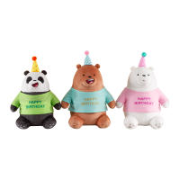 Muñeco De Peluche Kawaii We Bare Bears 25cm Serie Feliz Cumpleaños Oso De Hielo Grisón Panda Inflado Con Poliéster Regalo Ideal Para Todas Las Edades - details 0