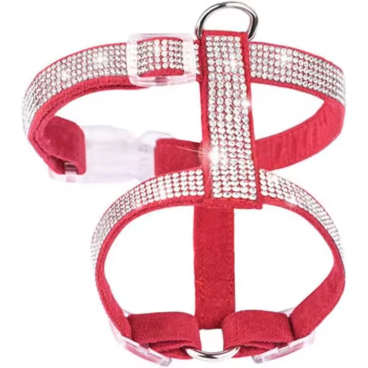 Verde Collar de Perro Ajustable con Brillantes Rhinestones - 1