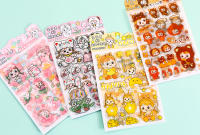 4 Hojas De Pegatinas De Decoración Con Patrón De Dibujos Animados Transparentes PET Para Decoración De Manos Y Estudiantes De Niñas Fresa Cereza - details 26