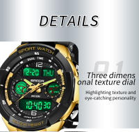 Reloj Electrónico Para Hombre SANDA 6197 Edición Coreana Deportivo Multifuncional Impermeable LED Estudiante Resistente Al Choque Con Pantalla LED Y Cronógrafo - details 19