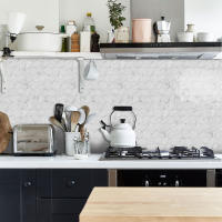 Pegatina De Pared 3D Falsa Drip Tile Autoadhesiva Kuujojo Para Cocina Sala De Estar Y Baño Fácil De Quitar Tamaño 12x12 Pulgadas - details 24
