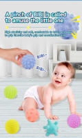 Juguete Sensorial Para Bebé Bolas Tactiles Con Ruidos Pelota De Toque Para Desarrollo Sensorial Infante Textura Suave Geométrica Inflable Musical - details 4