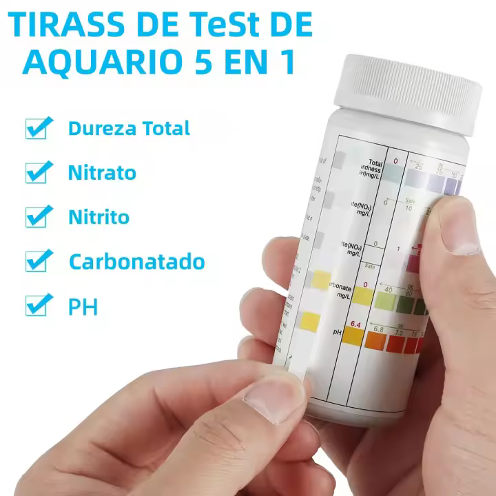 100Pcs Kit De Pruebas Para Acuario Con Esteros De Prueba Y Botella De Prueba Agua De Río Y Salada Para Medición De Calidad Del Agua - 1