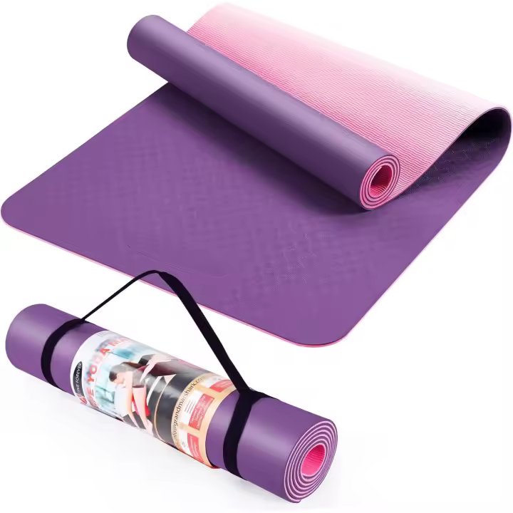 Estera de ejercicio Físico (Rosa Púrpura) Estera de yoga profesional Antideslizante TPE Protección del Medio Ambiente - 1