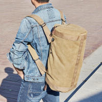 Mochila Grande Para Hombre De Algodón Impermeable Con Gran Capacidad De Viaje Mochila De Escalada Montañera Con Manijas Suaves Y Múltiples Bolsillos - details 17