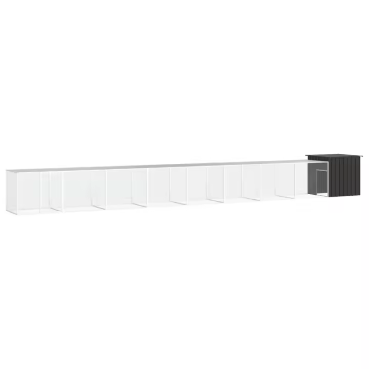 vidaXL Jaula de gallinas acero galvanizado antracita 900x91x100 cm - 1