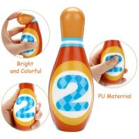 Minijuego de bolos para niños, con 2 Bolas y 10 bolos, para jugar al aire libre en interiores. - details 0