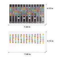 Etiquetas De Mapa De Notas Para Dedo De Guitarra Miwayer Pegatinas Transparentes Y Negras Para Principiantes De 6 Cuerdas - details 1