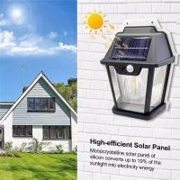 Lámpara De Pared Solar LED Con Sensor De Movimiento Luz De Tungsteno Para Jardín De Villa Iluminación Exterior Ahorradora De Energía Recargable Por Sol - details 1
