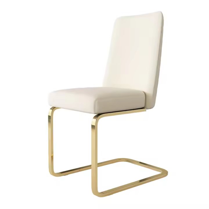 4, Lujo, Sala de estar, dormitorio, Silla de Ocio, Diseño de respaldo de Diamante con patias de soporte de metal Dorado - 1