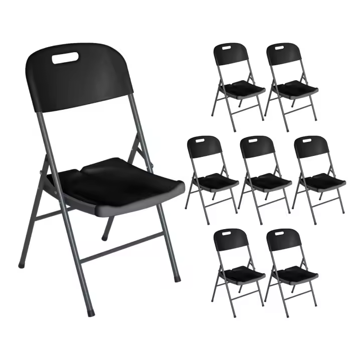 Pack 8 Sillas Plegables con Asa 47x58x87cm Thinia Home - 1