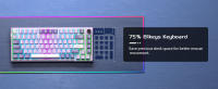 Teclado Mecánico De Juego RGB MageGee SKY81 75% Con Gotelección Intercambiable Y Cableado Personalizable Tecla Cremosa De Amortiguación Con Perno - details 2