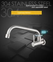 Grifo De Cocina De Acero Inoxidable Montado En Pared Sencillo Para Agua Fría Curva Baja Tapa De Agua De Calidad Premium - details 9
