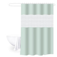 Cortina de Ducha con separación Seca y húmeda, impermeable Y a prueba de Moho, participación de Habitación del Hogar, Cortina Colgante de Empalme, Cortina de Tela, Para Duchas y Baños. - details 1