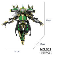 Juego De Construcción DIY Mecha Bloques Skibidi Toilet Green Titan Pencil Man Woman Martial God Para Niños Boys Christmas Gift - details 2