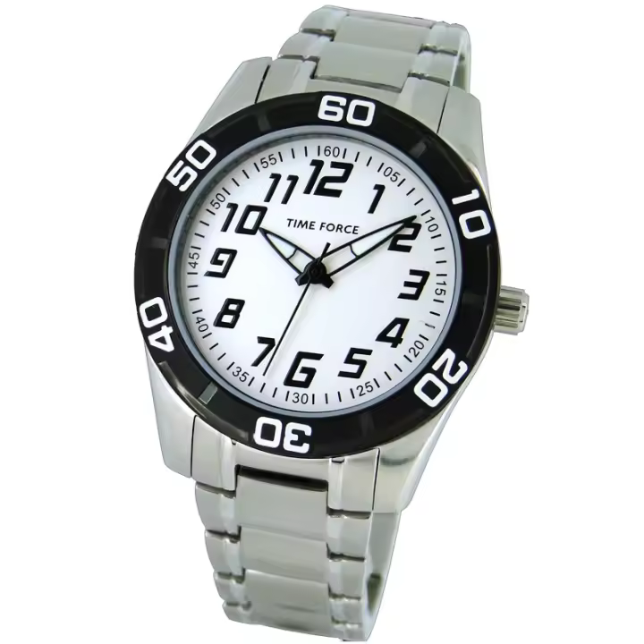 Time Force Tf4134b02m  Reloj Para Para Chico Color Plateado - 1