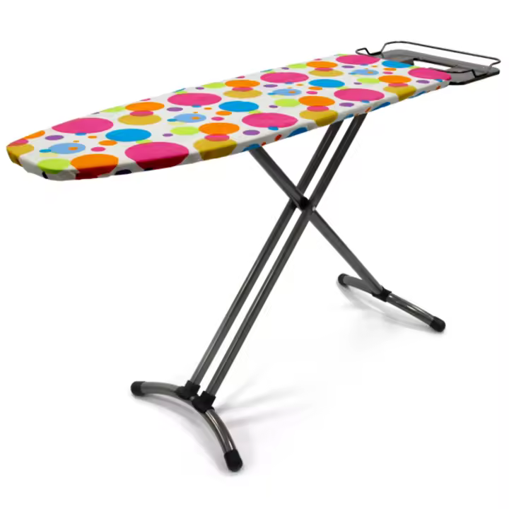 Tradineur - Tabla de Planchar Plegable - Fabricada en Madera - Soporte para plancha y patas metálicas antideslizantes - 42 x 120 cm - Color Surtido - 1