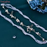 YouLaPan Diadema De Boda Elegante Con Perlas Y Cristales Accesorios Para El Cabello De Novia Metálica Tamaño 43*7CM Para Mujeres Novias Damas De Honor Fiesta De Boda - details 2