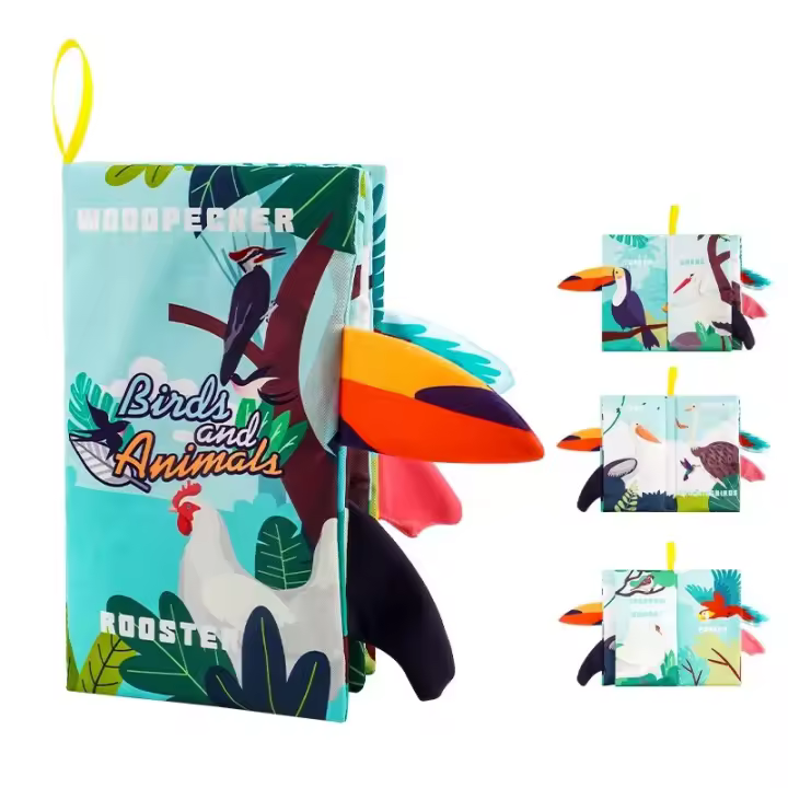 Libro Tactil Para Bebés Recién Nacidos 0-6 Meses Juguete De Montessori Educativo Suave Y Seguro Para Niños - 1
