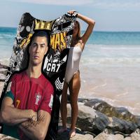 Toalla De Baño CR7 Cristiano Ronaldo Microfibra Suave Absorbente De Agua Transpirable Para Niñas Y Niños Toalla De Playa Decorativa Con Dibujos Animados - details 8
