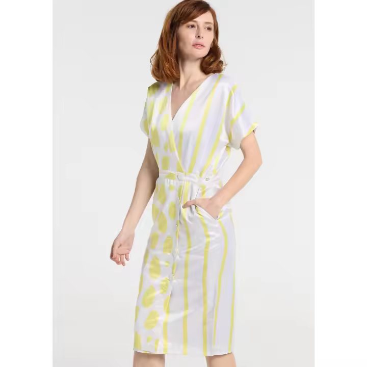 Victorio & Lucchino  - Vestido Midi Cruzado  Lemon Line - 1