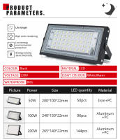 Lámpara De Pared Exterior LED IP65 Impermeable 50W 100W 200W 220V Luz De Inundación Reflector De Calle Iluminación Exterior Moderna - details 11