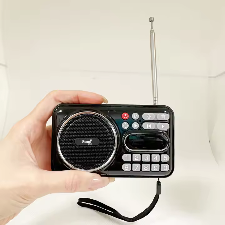 Radio Portátil SAMI RS-12604 FM Multimedia Digital con Grabadora, Bluetooth, USB/SD, Tipo C – Recargable 1200mAh para Emergencias - 1