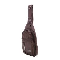 Nueva Bandolera De Cuero PU Para Hombre Bolsa De Pecho Para Viaje Cruzada Negra Estilo Casual Sling Bolsa De Hombro Mensajero - details 5