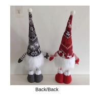 Muñeca Luminosa De Piernas Largas Sin Cara Con Pantalones Rayados Y Colgante De Santa Claus Figura De Navidad Para Decoración Del Hogar - details 9
