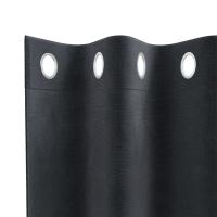 Cortinas Opacas vidaXL con Ojales 2 pcs Gris Oscuro Terciopelo - details 3