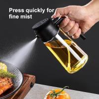 TrendPlain Botella dispensadora de aceite de 16 onzas para cocina, dispensador de aceite de oliva 2 en 1 y pulverizador de aceite, botella de aceite de oliva de 470 ml, pulverizador de aceite para - details 1