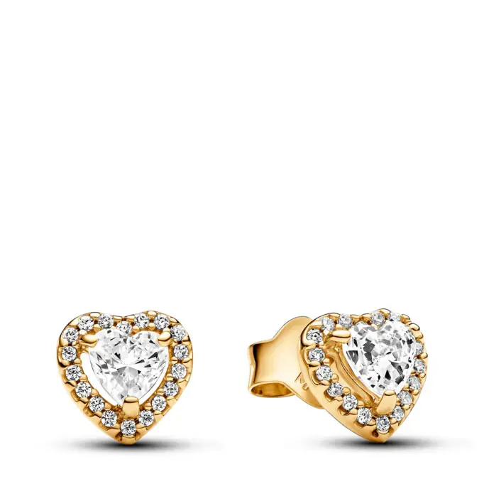 Pandora Pendientes de botón Corazón Elevado Brillante 268427C01 , para Mujer - 1