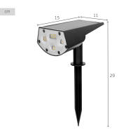 Aktive - 6 Balizas solares LED 2 en 1, emiten luz cálida 5-10 lúmenes, con estaca para suelo o posición de pared, sin cables, resistentes a la intemperie (IP24), autonomía hasta 8 horas, iluminación versátil para exteriores - details 3