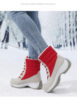 Botas De Invierno Para Mujer Botas De Nieve Impermeables Antideslizantes Con Plataforma Chunky Abrigadas Zapatos De Mujer Tallas Grandes Casual - details 6