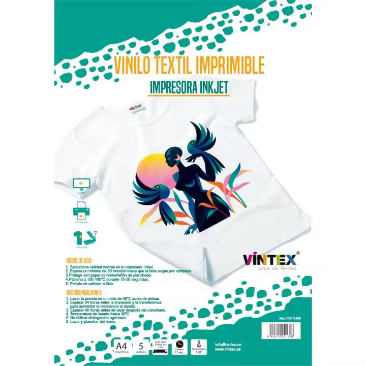 Vinilo Textil Imprimible Impresora Inkjet (tinta) - 1