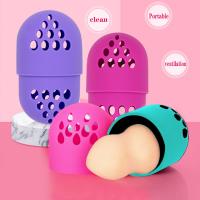 Soporte para Esponja de maquillaje, 4 Colores, Esponja para máquina cosmética, de almacenamiento de Ojos Caja, protector de silicona - details 0