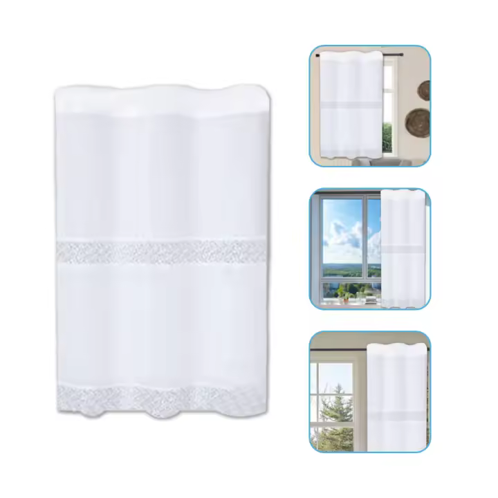 Cortina - 100x150x1p Cortinas PequeñAs De Encaje Solubles En Feng Shui Italiano, Color Gris, 1 Pieza, Adecuadas Para Dormitorio Y Sala De Estar, Cortinas Filtrantes De Luz 2025 Nuevo Caliente - 1