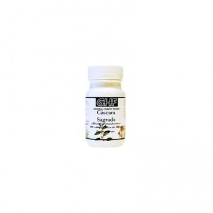 GHF - Cáscara Sagrada 100 Comprimidos de 500 mg, Complemento Alimenticio, Indicado como Laxante, para Mejorar Procesos Digestivos, Estimula Peristaltismo del Cólon, Reduce Absorción de Liquidos - 1